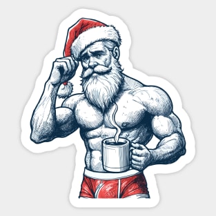 Santa Claus with coffee Sticker